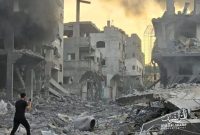 باران بمب و راکت برغزه