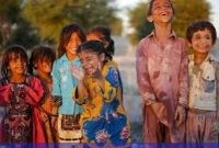 خوشحالی دیدنی بچه‌های بلوچ از رسیدن آب به روستا