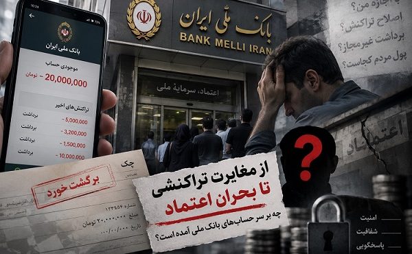 سایه سنگین بی‌اعتمادی بر بانک ملی/ ابهام درباره کاهش موجودی حساب مشتریان